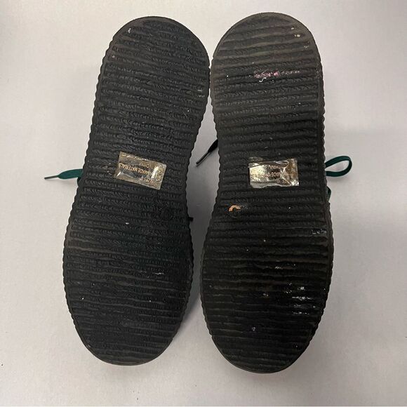 QUPID | Green Velvet Dream Creeper Hi Top Platform Sneaker 9 - Picture 7 of 9